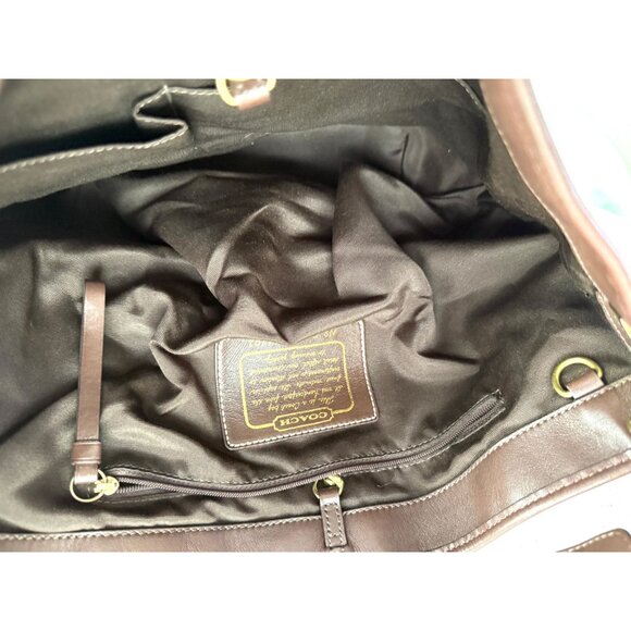 Coach 11101 Medium Brown Canvas Signature Shoulder Bag - Picture 7 of 7